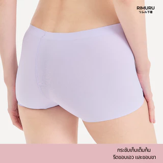 RIMURU BRAND กางเกงในผู้หญิงมีขา ไร้ขอบ ขาสั้น เอวกลาง สะโพก25-41นิ้ว นุ่ม ลื่น เย็น กระชับเต็มตัว