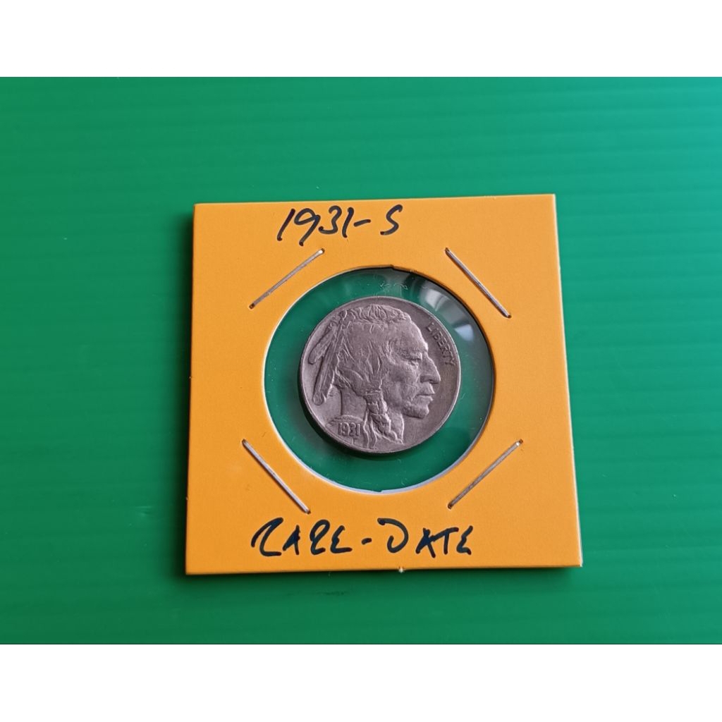 5 Cents Buffalo Nickel - Rare Date  1931-S