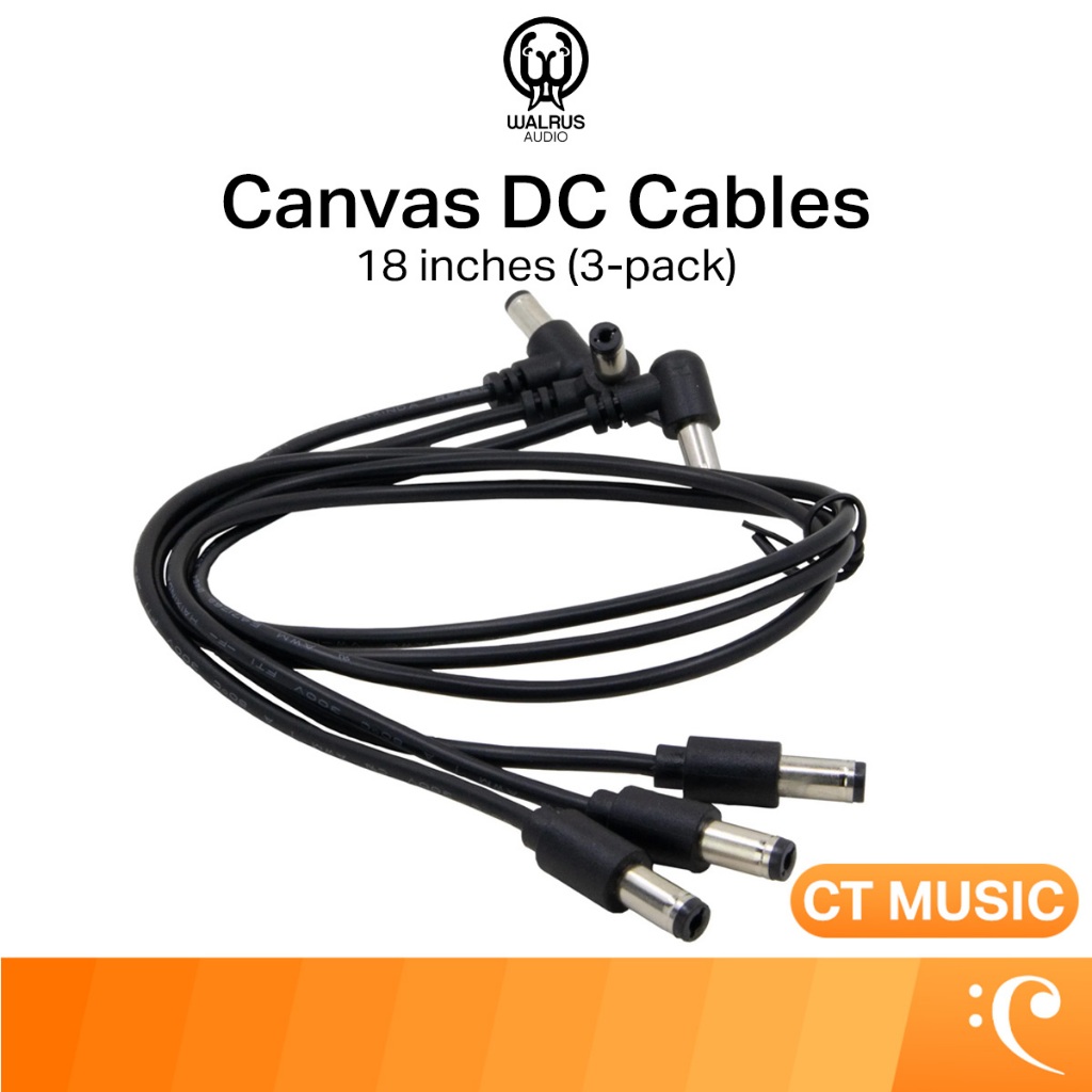 WALRUS AUDIO Canvas DC Cables - 18 inches (3-pack) สาย DC