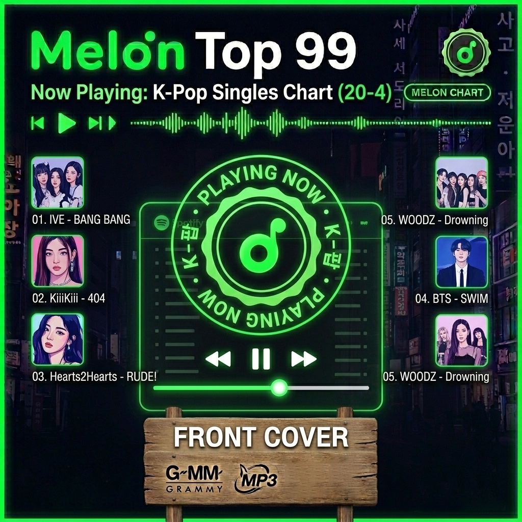 [CD MP3 / USB MP3] เพลงเกาหลี Melon Top 99 K-Pop Singles Chart (2026-04-04)
