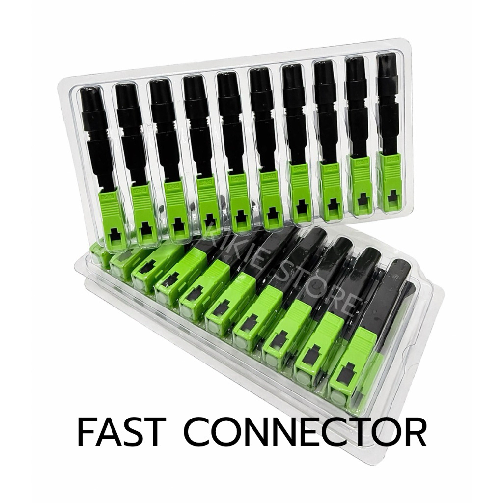 หัวไฟเบอร์ออฟติก Fast Connector  / FTTH FTTX FC/UPC Connector หัว SC/APC สีเขียว (แบ่งขาย/ยกแพ็ค)