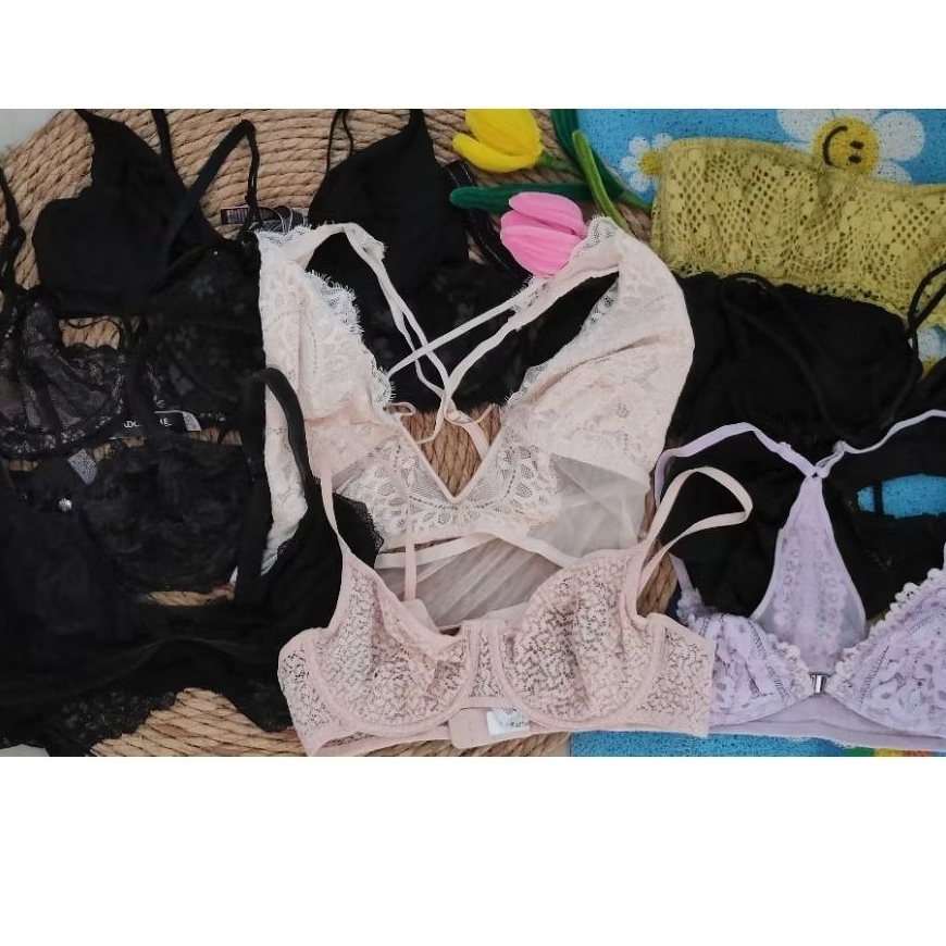 ✨🎀พร้อมส่ง บราลูกไม้แบรนด์แท้ victoria's secret, gab, adore me, myla london