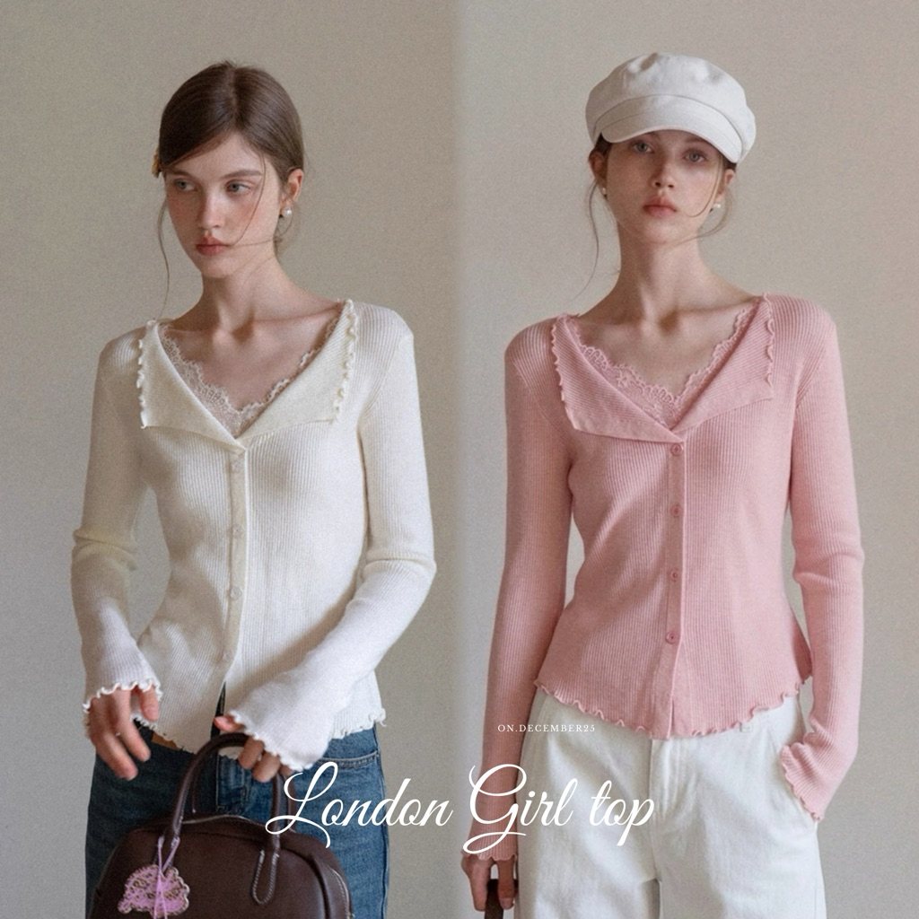 on.december25 เสื้อสเวตเตอร์ London girl มี 2 สี