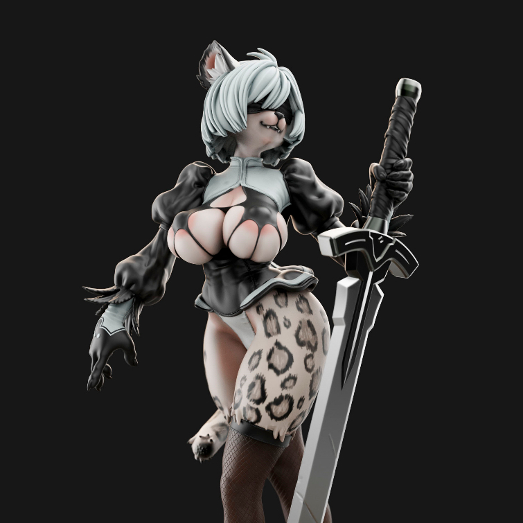 2B : Model Figure Resin โมเดล ผลิตตามสั่ง NSFW Futa Furry