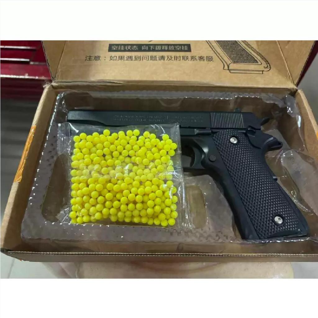 QC M1911 ทำจากพลาสติก (สีดำ / ทราย) 6MM - BB, ของเล่นเด็กปีนเขา, ล็อคขนาดเล็ก