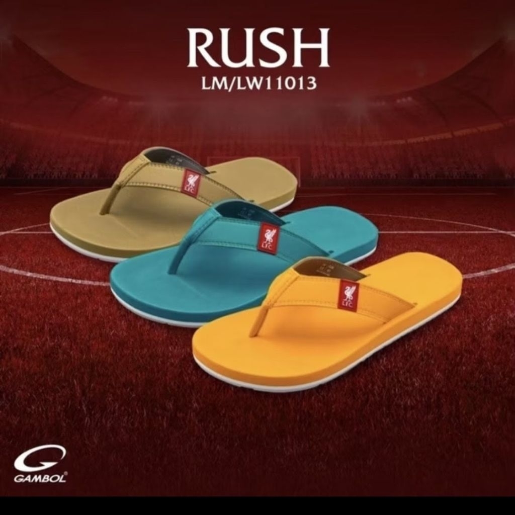 รองเท้าแตะหนีบชาย หนีบผู้หญิง รองเท้า ลิขสิทธิ์แท้   RUSH รุ่น LM11013 สีเขียว , สีเหลือง , สีน้ำตาล