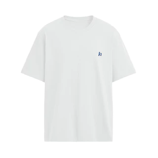 haas เสื้อยืดคอกลม Unisex ปัก h SBSK2753