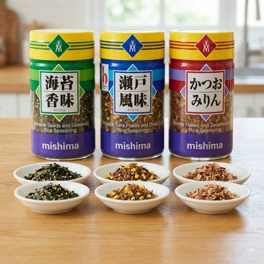 พร้อมส่งในไทย Mishima Furikake เครื่องปรุงโรยข้าวปลาโออบแห้ง เด็กทานได้โรยบนข้าวสุดจะฟิน