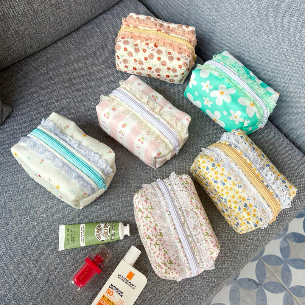 Mini pouch กระเป๋าเครื่องสำอาง ขนาดมินิ มีให้เลือก 6 ลาย (size S)