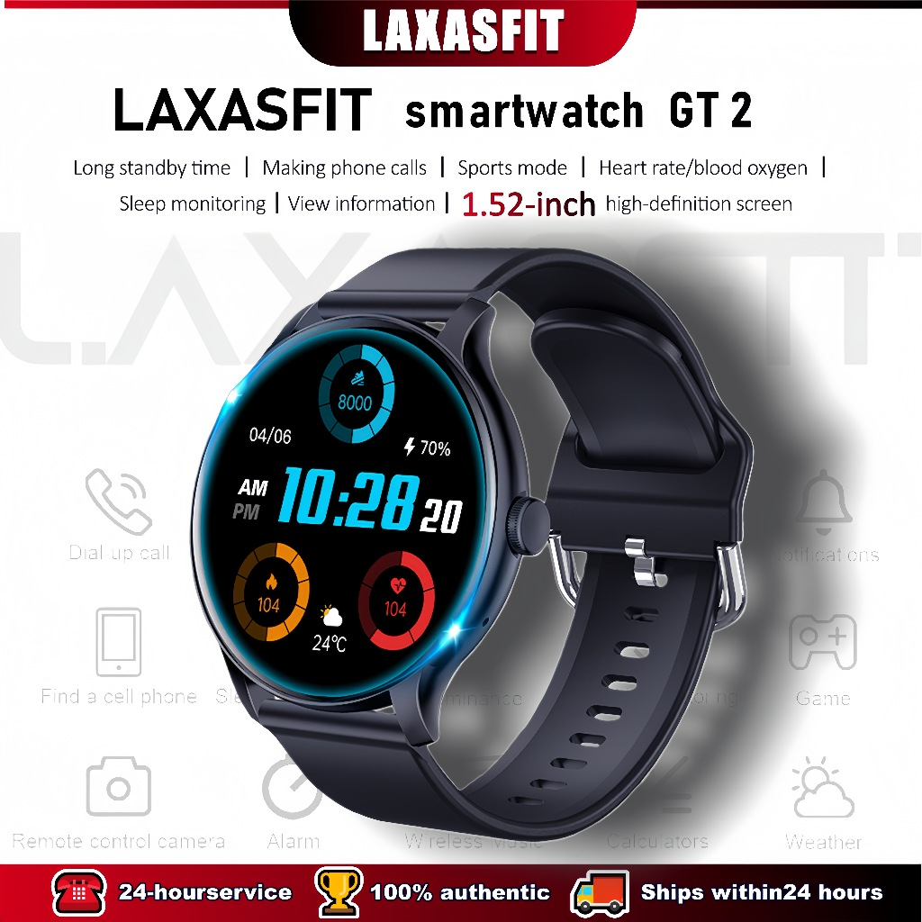 LAXASFIT GT2 smart watch sports watch Bluetooth call sports mode heart rate monitor Android iOS