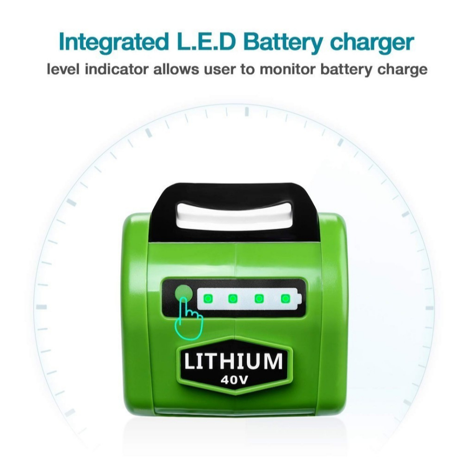 40V 6.0Ah Lithium Battery Replacement for Greenworks 40V G-MAX Battery 29472 29462 Compatible with G