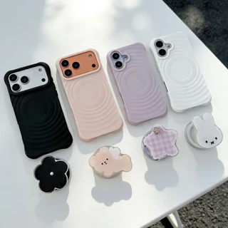 Ripple เคสกันกระแทก ชาร์จได้ ดีไซส์สวยหรู pop up แม่เหล็ก for iPhone 11 14promax 15promax 16promax 17promax 16plus i17