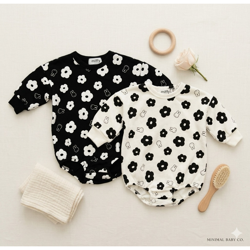 amilybabyshop : ชุดเด็กแรกเกิด-สิบขวบ 🌈Bodysuit บอดี้สูทแขนยาว🧸Miffy🧸สีพาสเทลหวานๆน่ารักมากค่ะ❤️ สินค้าพร้อมส่ง🚛