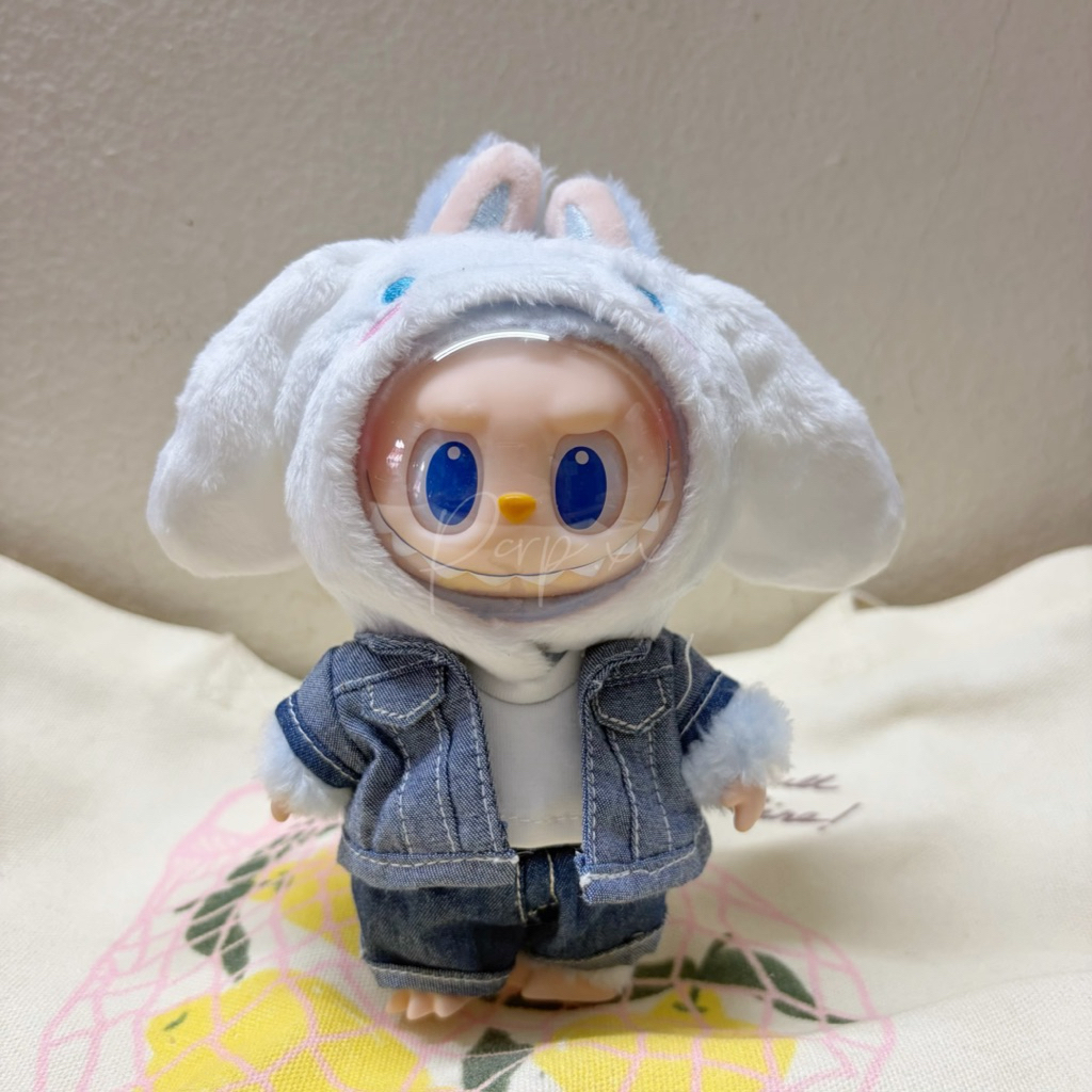 หน้ากากลาบูบู้ หน้ากากอะคริลิค Labubu ไม่เห็นเชือกรัด กันเปื้อนกันฝุ่น (เฉพาะหน้ากาก) v.1