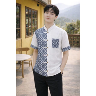 เสื้อผ้าฝ้ายลายไทย-ทูโทนท่านชาย
