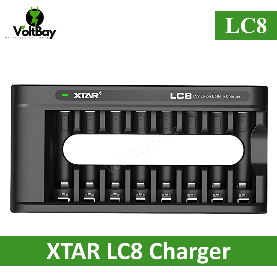 XTAR เครื่องชาร์จ LC8 สำหรับถ่านชาร์จ 1.5V Li-ion AA/AAA