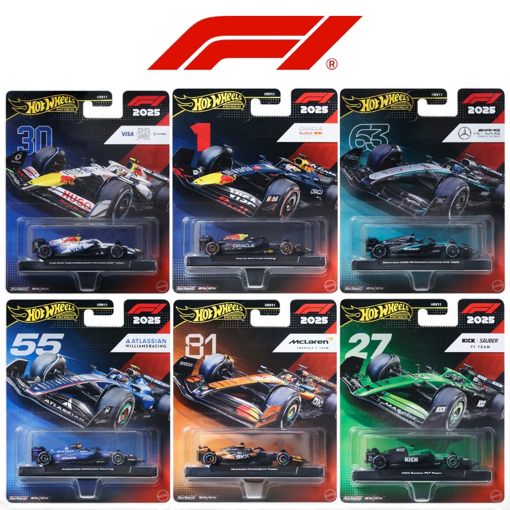 🚨แถมเคสฟรี🚨 Hotwheels Premium | F1 Formula 1 Team 2025 สเกล 1:64