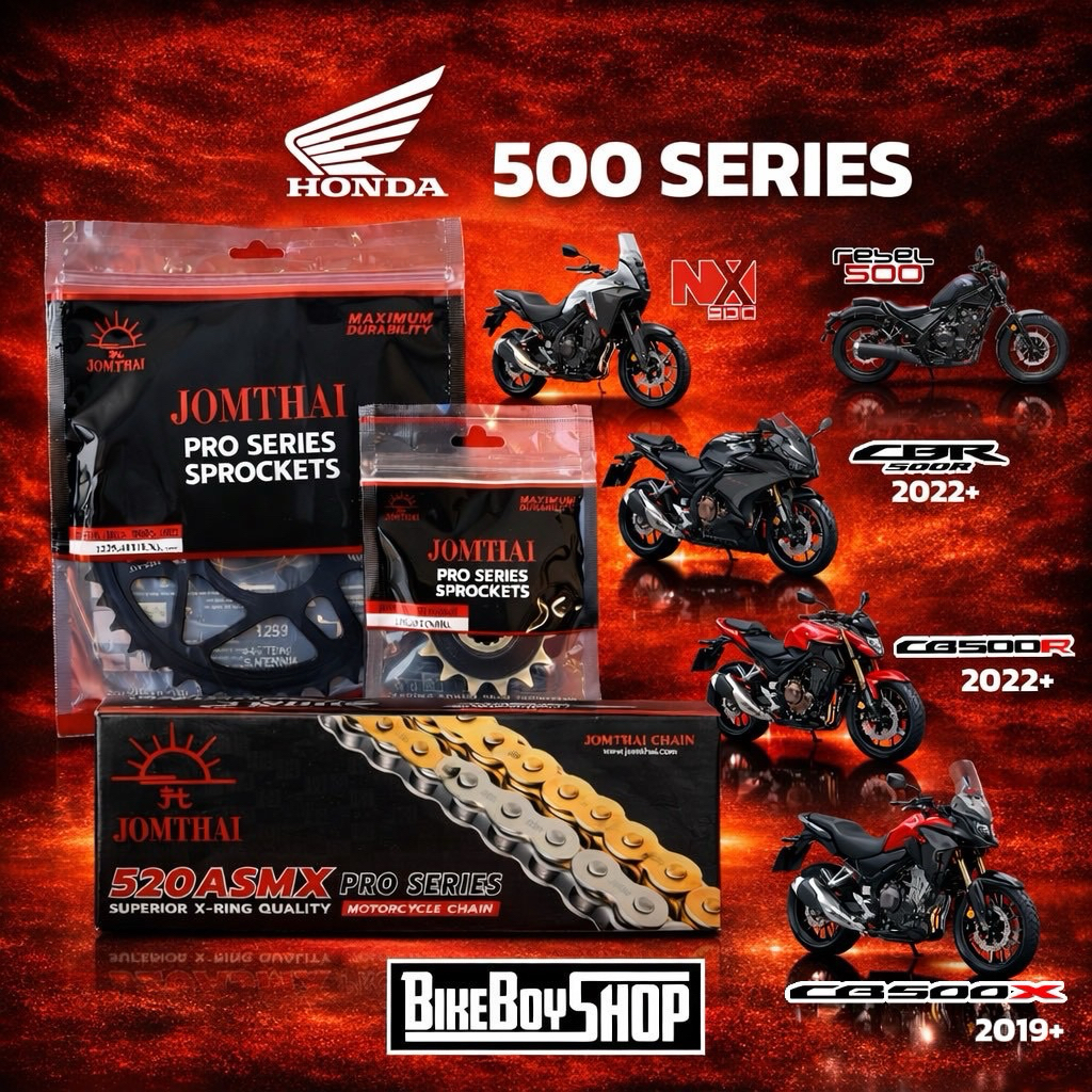 ชุดโซ่สเตอร์ NX500/Rebel500/CB500X(2019ขึ้นไป)/CBR500R(2022ขึ้นไป)/CB500F(2022ขึ้นไป)/CL500