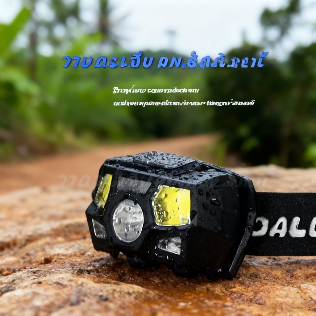 หัวไฟลีด์ส่องแสงแรงทนทนต่อน้ำรับสัญญาณ USB รุ่นใหม่ หัวไฟวิ่ง หัวไฟตกปลาสำหรับชาร์จด้วยการรับสัญญาณ