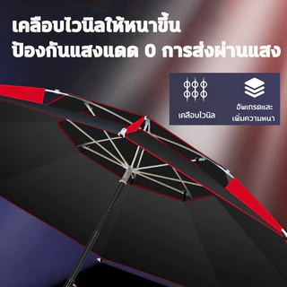 ปรับได้360องศา ร่มตกปลา 2.6/2.4 กันแดด ลม ระบายอากาศได้ ร่มกันแดดตกปลา กันแดดกันฝน ร่มมือหมุน