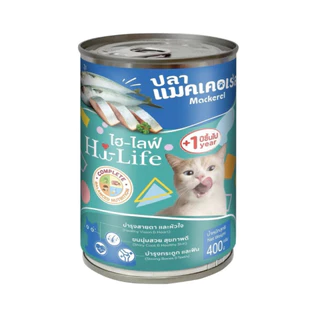 ยกลัง12กระป๋อง Hi-Life ไฮไลฟ์ อาหารเปียกแมว แบบกระป๋อง ขนาด400g/กระป๋อง