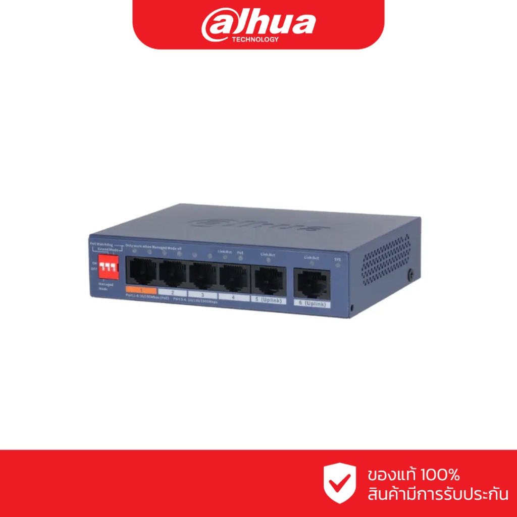 DAHUA DH-CS4006-4ET2GT-60 6-Port Cloud Managed Desktop Switch with 4-Port PoE