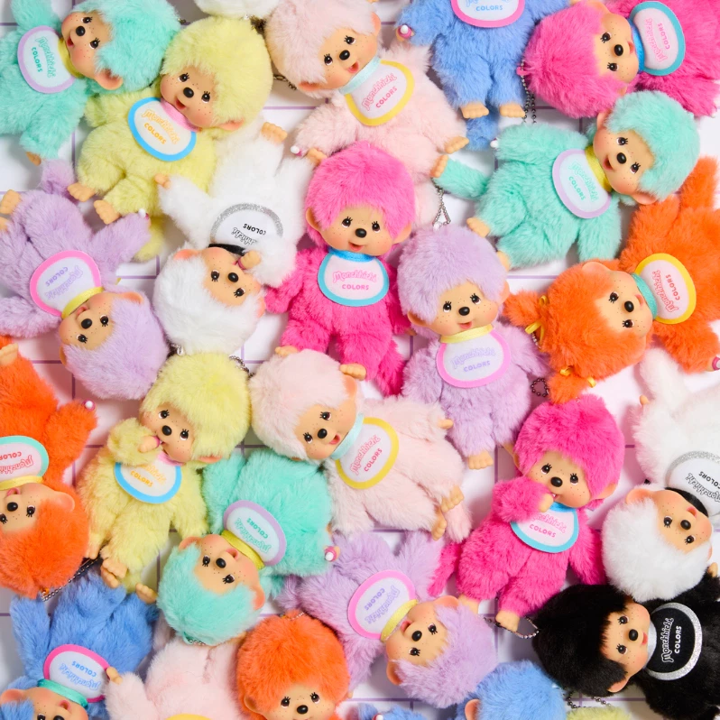 ของแท้ 100% Monchhichi Colors Keychain Size SS - พวงกุญแจมอนชิชิ หลากสี แท้ 100%