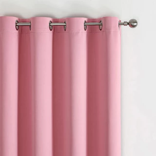 ผ้าม่านสีชมพู ผ้าม่านทึบแสง ผ้าม่านป้องกันรังสียูวี ผ้าม่านประตู ห้องนอน ห้องนั่งเล่น ผ้าม่านตาไก่