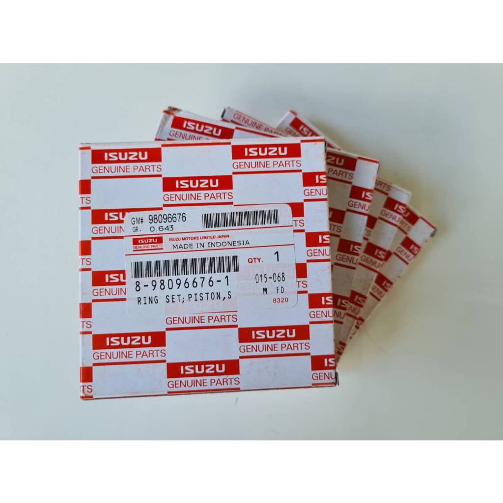 แหวนลูกสูบ ISUZU D-MAX COM,4JJ1,4JK1 ปี2006-2011 ไซส์STD แท้ๆเบิกห้าง (1ชุดมี4สูบ) ชุดละ1,500บาท