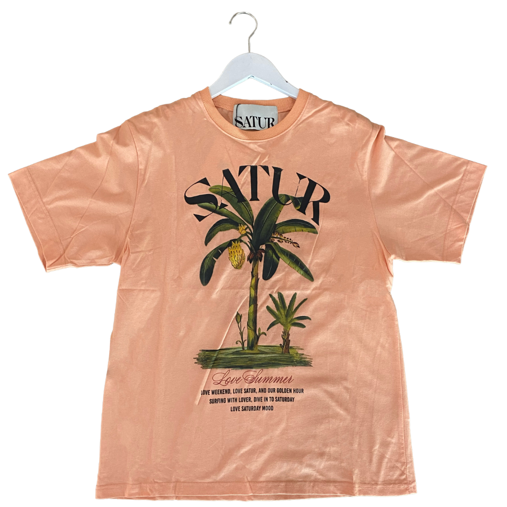 SATUR เสื้อยืด รุ่น Banana Tree Graphic T-Shirt Orange