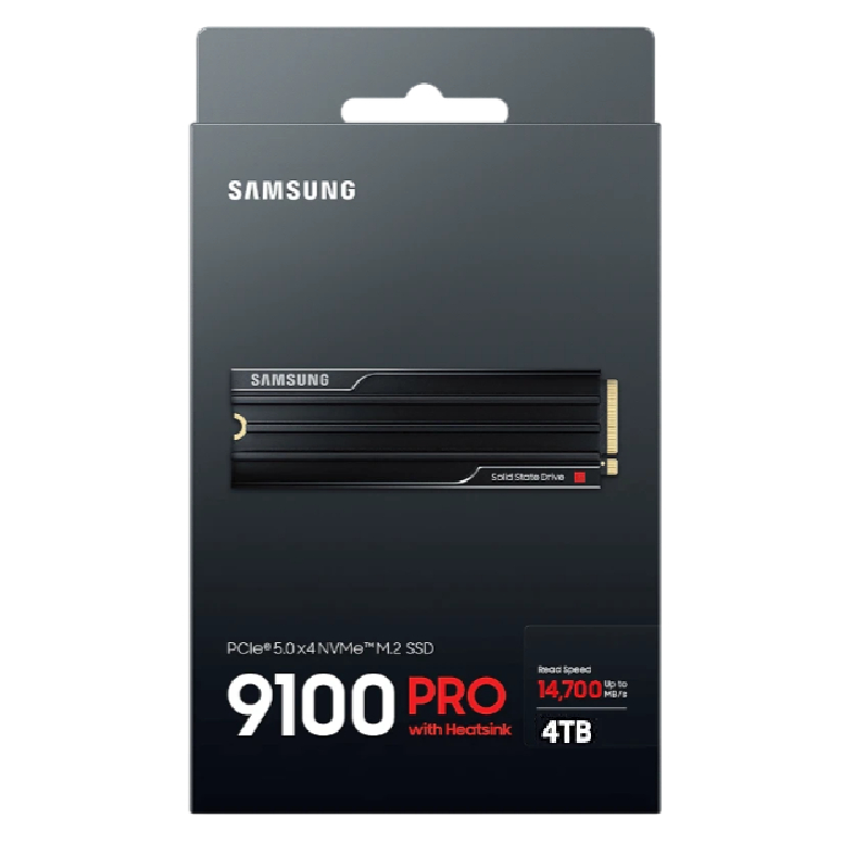 Samsung 4TB 9100 PRO M.2 NVMe PCIe5.0 SSD with Heatsink