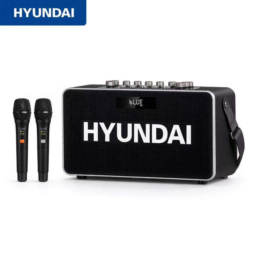 ลำโพง HYUNDAI 200W ซับ 6.5 นิ้ว เบสแรง Bluetooth + OTG ไลฟ์สดได้ มีซาวด์การ์ดในตัว ไมค์คู่เสียงดี