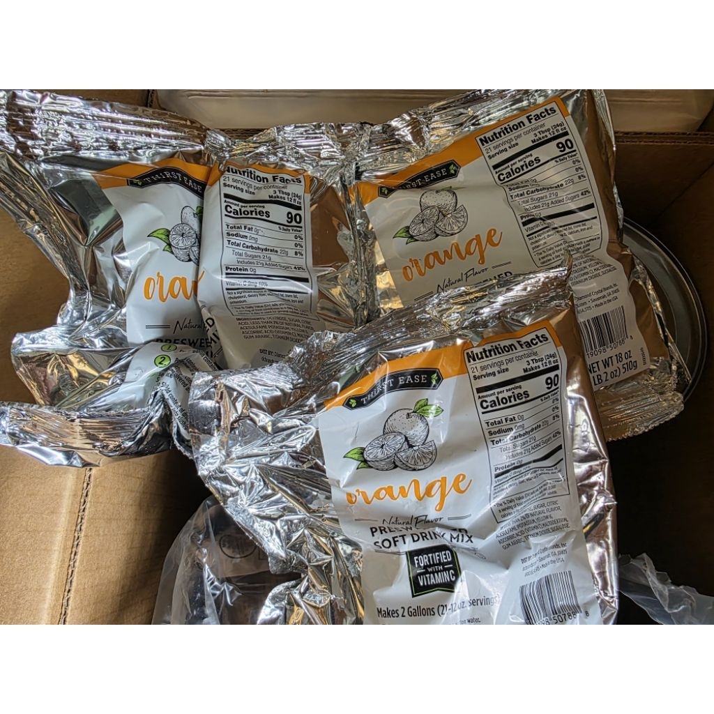 Presweetened Soft Drink Mix Orange Natural Flavor