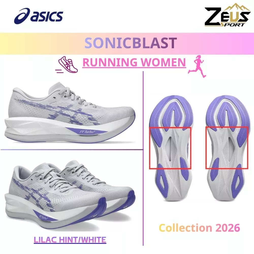 ASICS SONICBLAST รองเท้าวิ่งผู้หญิง [Running Women] แบบTempo / Daily training เบา ระบายอากาศดี ยาง ASICSGRIP