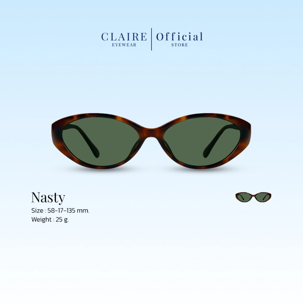 CLAIRE : (NT) แว่นกันแดด รุ่น " Nasty " สี Nasty Shine (สีลับสุดลิมิเต็ด)แว่นกันแดดเลนส์แท้ กันแดดUV400 | Sunglasses