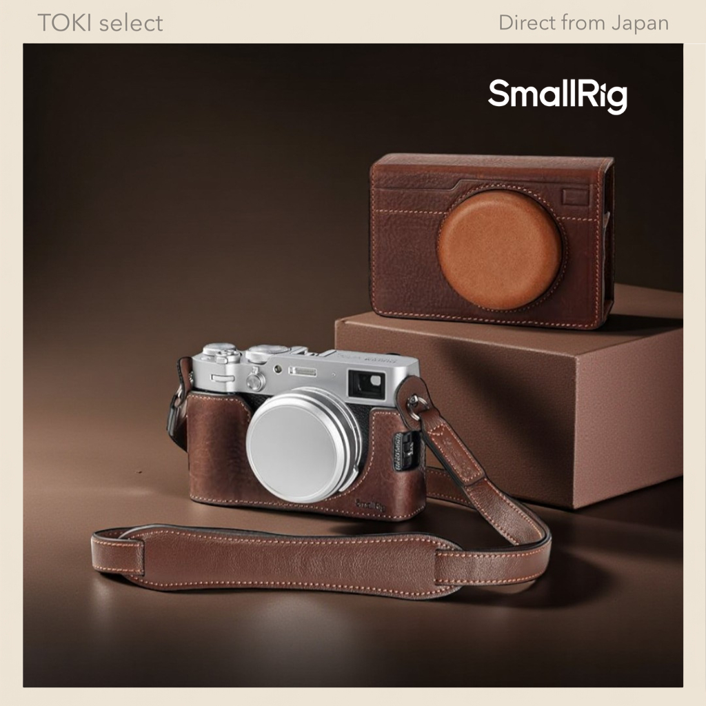 SmallRig Leather Case Kit for Fujifilm X100VI Half Case Flip Cover Strap Black Brown