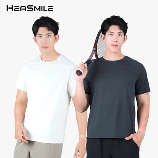 HeaSmile เสื้อออกกำลังกาย T-shirt เสื้อกีฬา เสื้อยืดแขนสัั้น คอกลม ผ้าแห้งไว ใส่สบาย ระบายอากาศ ยืดแต่ไม่ย้วย (M-SGDX)