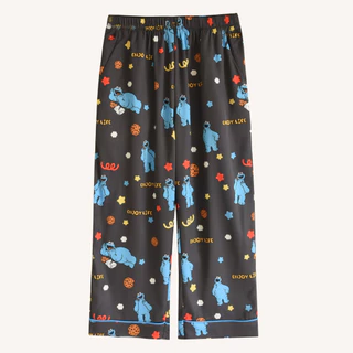 Muslin Pajamas x Sesame Street Collection [Midnight Bites] ชุดนอนใส่เที่ยว ลาย Cookie Monster