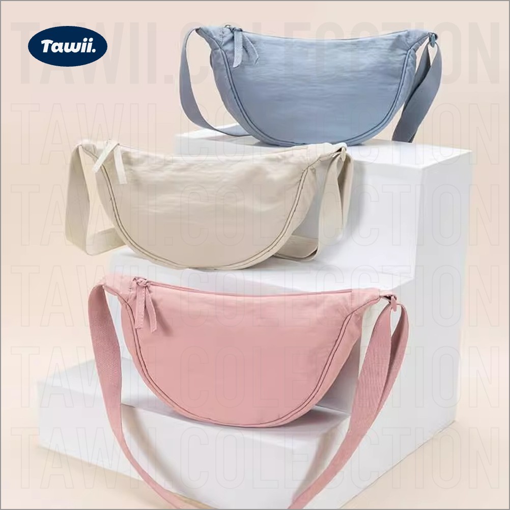 Tawii. กระเป๋าสะพายข้าง ไนลอน ทันสมัย ใส่ที่ไหนก็สวย กันน้ำ บางเบา