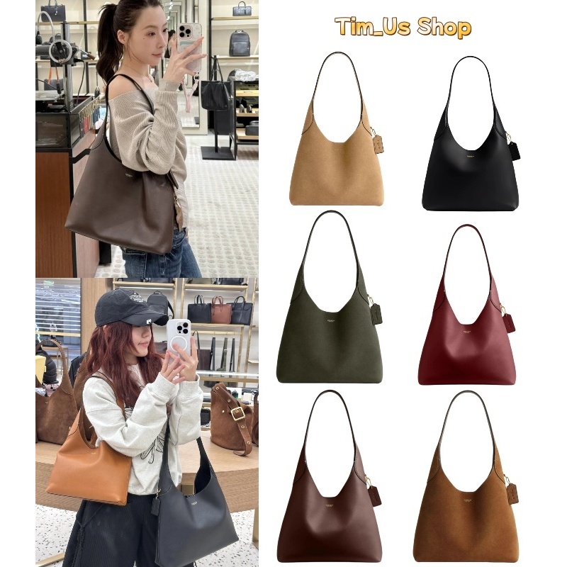 👜 ของแท้ 100%🔥COACH Brooklyn 28/34 Genuine Leather Shoulder Bag กระเป๋าสะพายข้าง กระเป๋าทอตหนังวัว