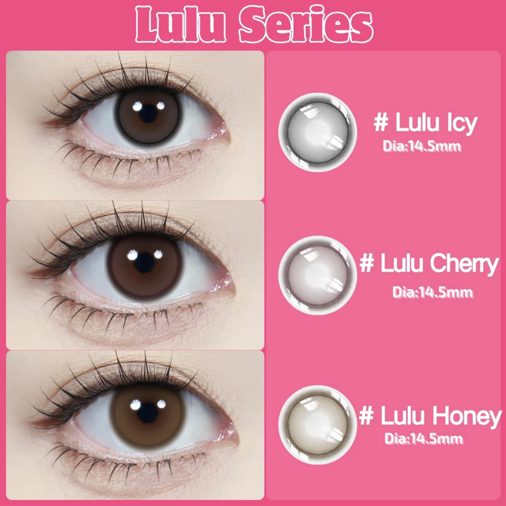 【FDA】𝐅𝐑𝐄𝐒𝐇𝐋𝐀𝐃𝐘 คอนแทคเลนส์รายเดือนสีน้ำตาลการออกเดทตามธรรมชาติการเดินทางแต่งหน้าที่หรูหร รุ่น Lulu 14.5mm