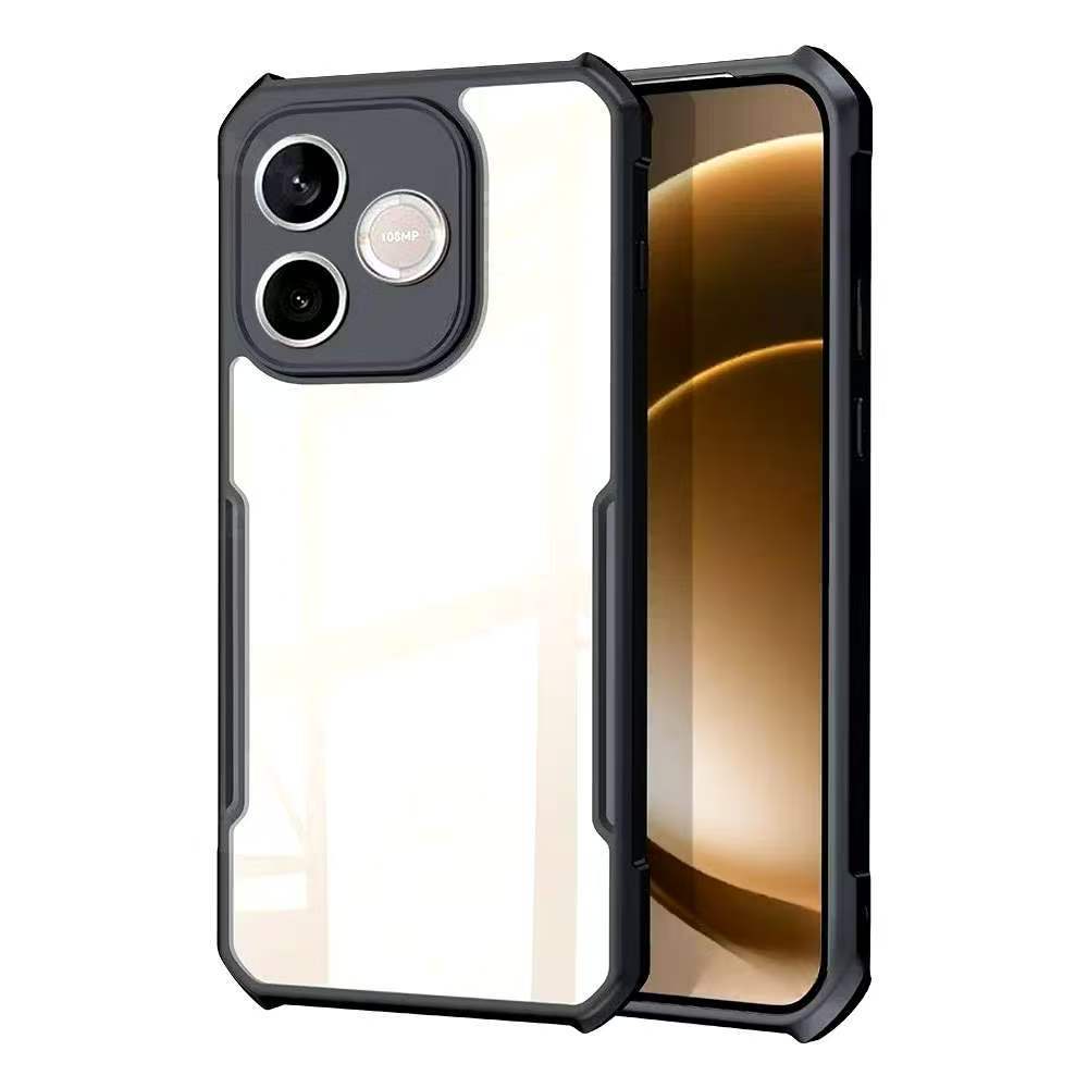 Honor 600Lite/Honor X8D (ส่งในไทย)เคสกันกระแทกขอบสีหลังใสHONOR X8D 5G/HONOR 600 Lite 5Gตรงรุ่น