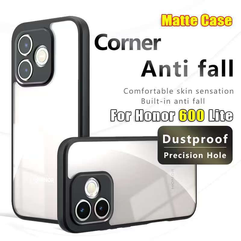 Honor 600Lite 5G/Honor X8d 5G(ส่งในไทย)เคสกันกระแทกขอบสีหลังใสHONOR X8d/HONOR 600 Liteตรงรุ่น