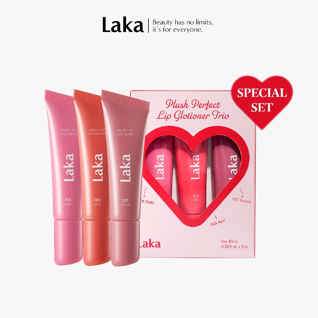 [Special Set] Laka : Plush Perfect Lip Glotioner Trio Set [Official Store]