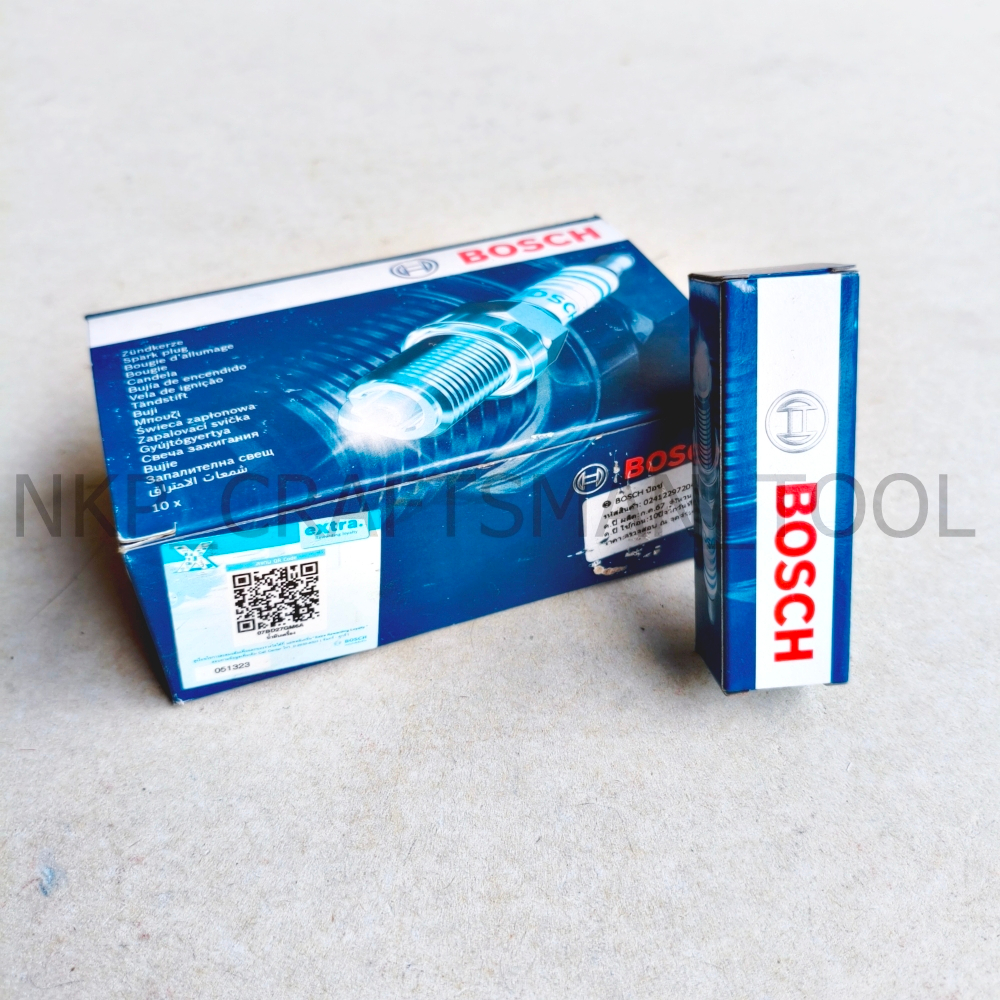 (ขายยกกล่อง 10 อัน) Bosch หัวเทียน เครื่องยนต์ เครื่องเป่าลม 3WF รุ่น W8EC ของแท้ 100%