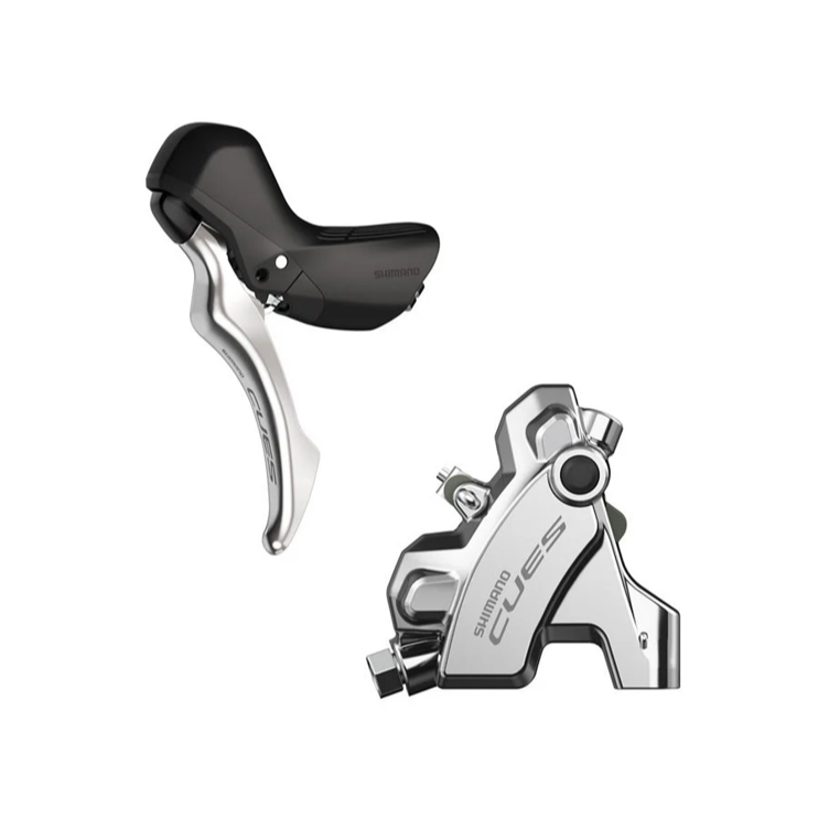 ชุดมือเกียร์ SHIMANO CUES BL/ST-U6030+BR-U6030 1X10/11-SPEED DISC BRAKE SET RESIN 1000/1700MM