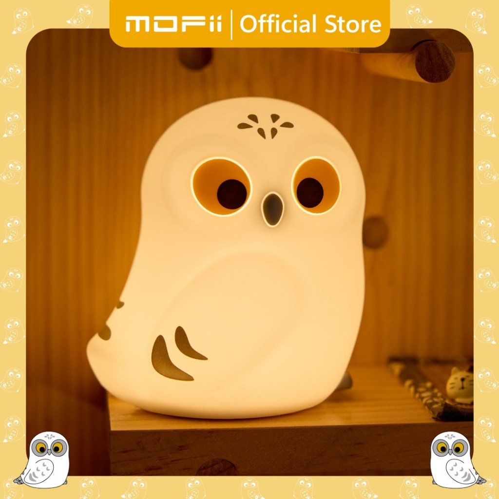 [ของแท้ รับประกันศูนย์ไทย]MOFii โคมไฟน่ารัก OWL ฮูกน้อยสุดน่ารักมารับน้องไปเลี้ยง นุ่มนิ่มปรับไฟได้