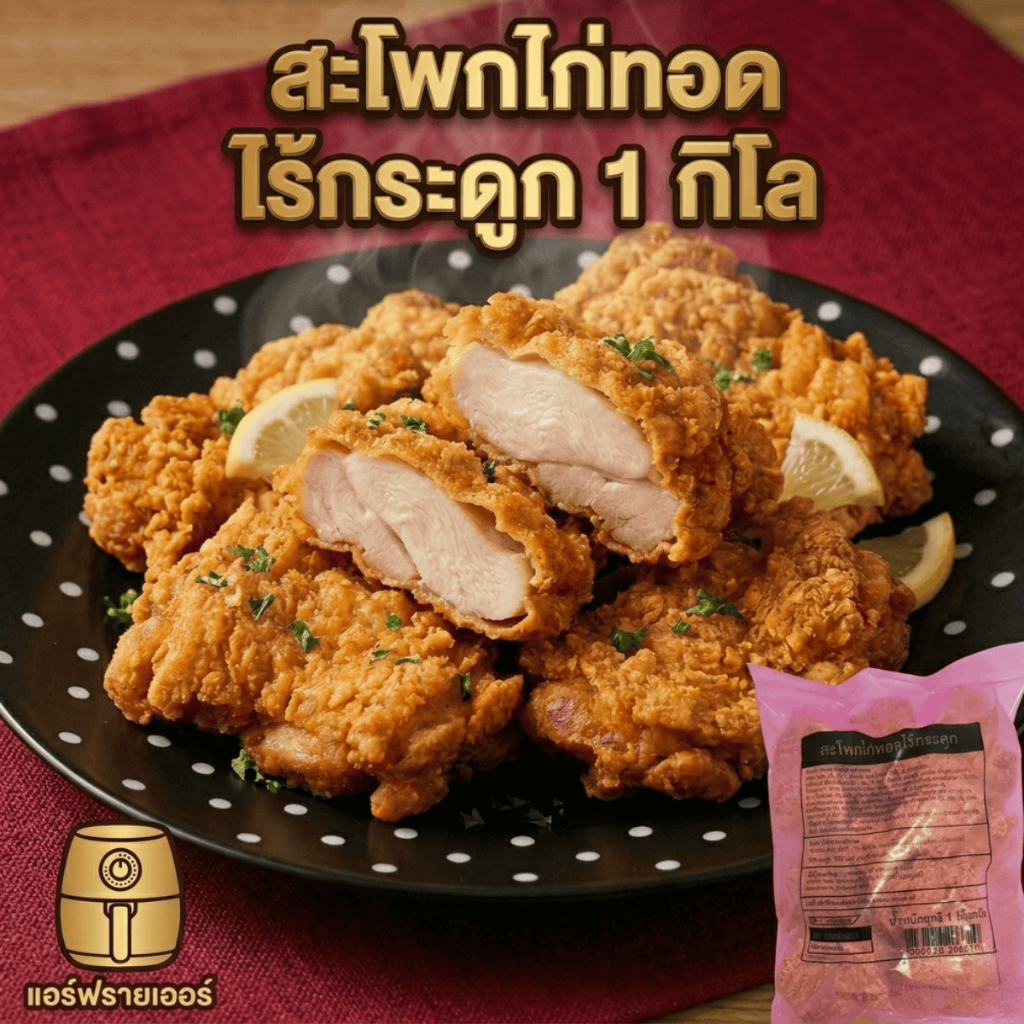ถูกสุดใหญ่จุใจกับสะโพกไก่ทอดกรอบ / สเต็กไก่ทอดแช่แข็ง 1 กก. พร้อมทาน | Fried Chicken Steak |