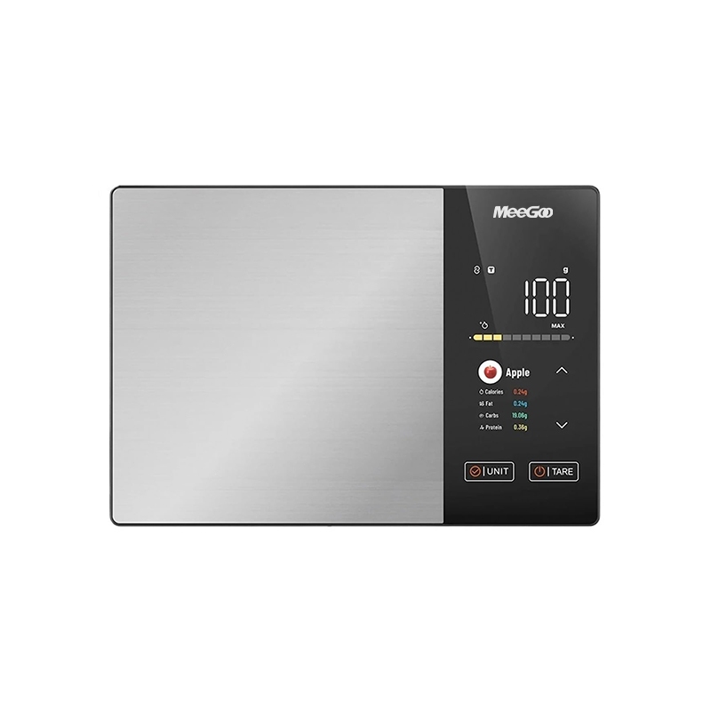 MeeGoo Smart Scale จอ TFT สี ตวงอาหาร คำนวณแคลอรี่ โปรตีน ไขมัน คาร์โบ เก็บ50เมนูออฟไลน์ แม่นยำ1กรัม
