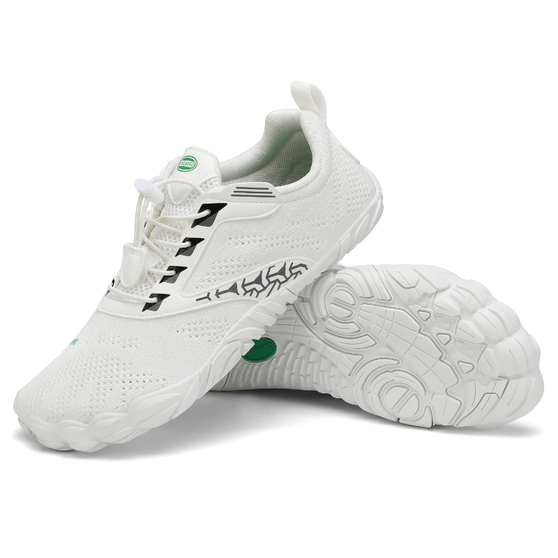 รองเท้ากีฬา​หน้ากว้าง​ Saguaro Free barefoot shoes ผ้า flyknit เบาและนิ่มมาก สีเทา